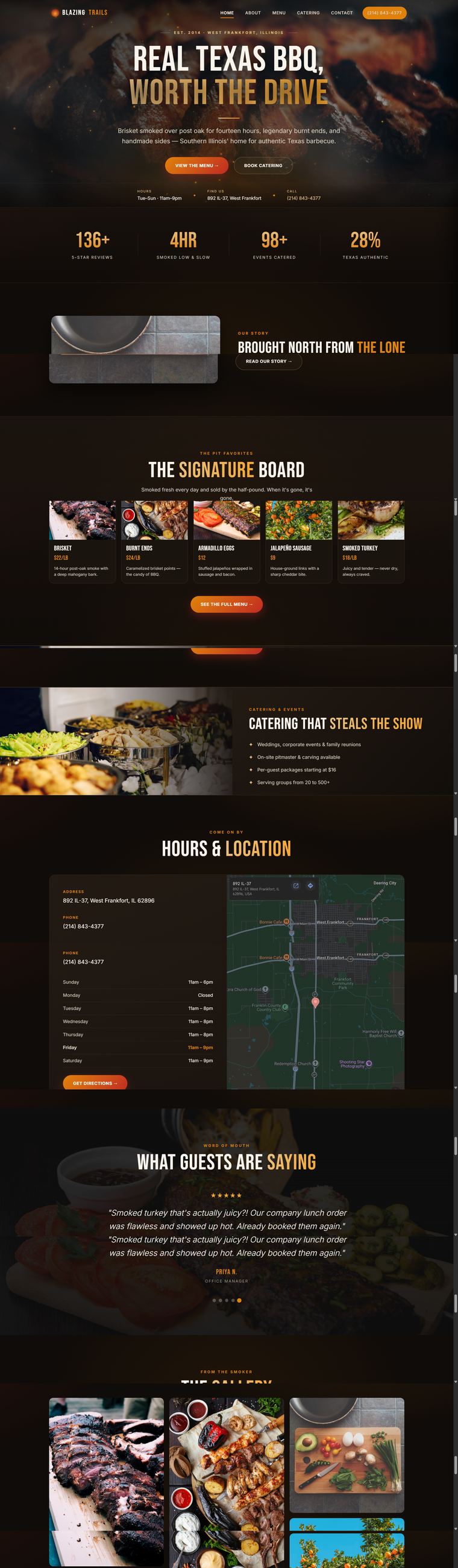 Blazing Trails website preview