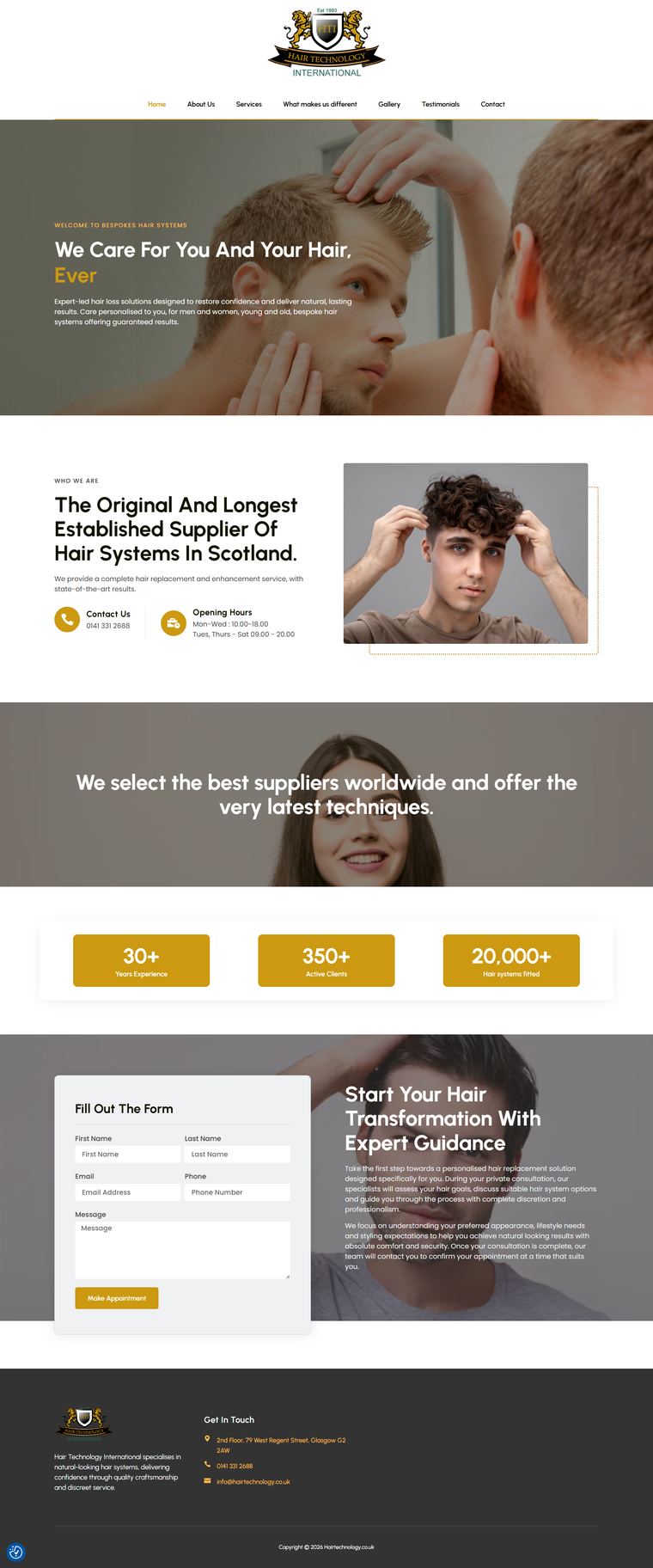 Hair Technology website preview