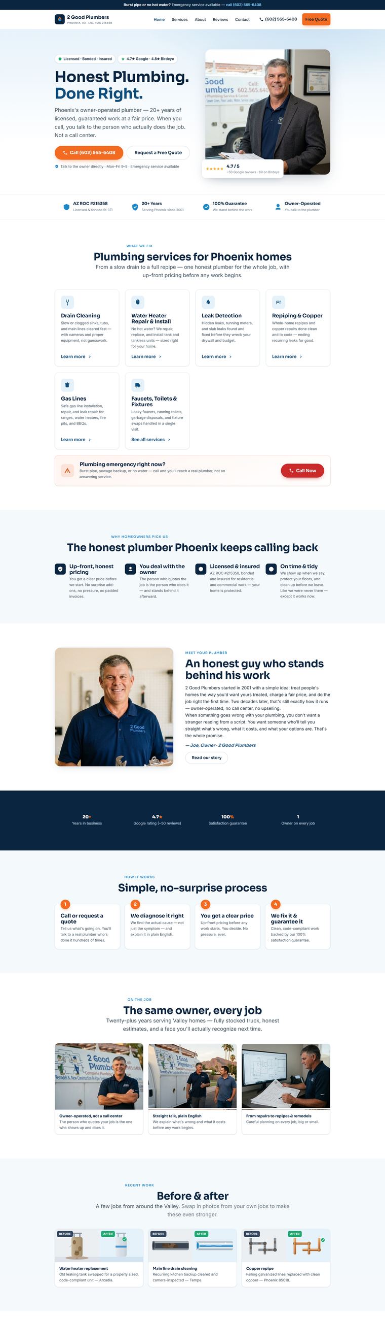 2 Good Plumbers website preview